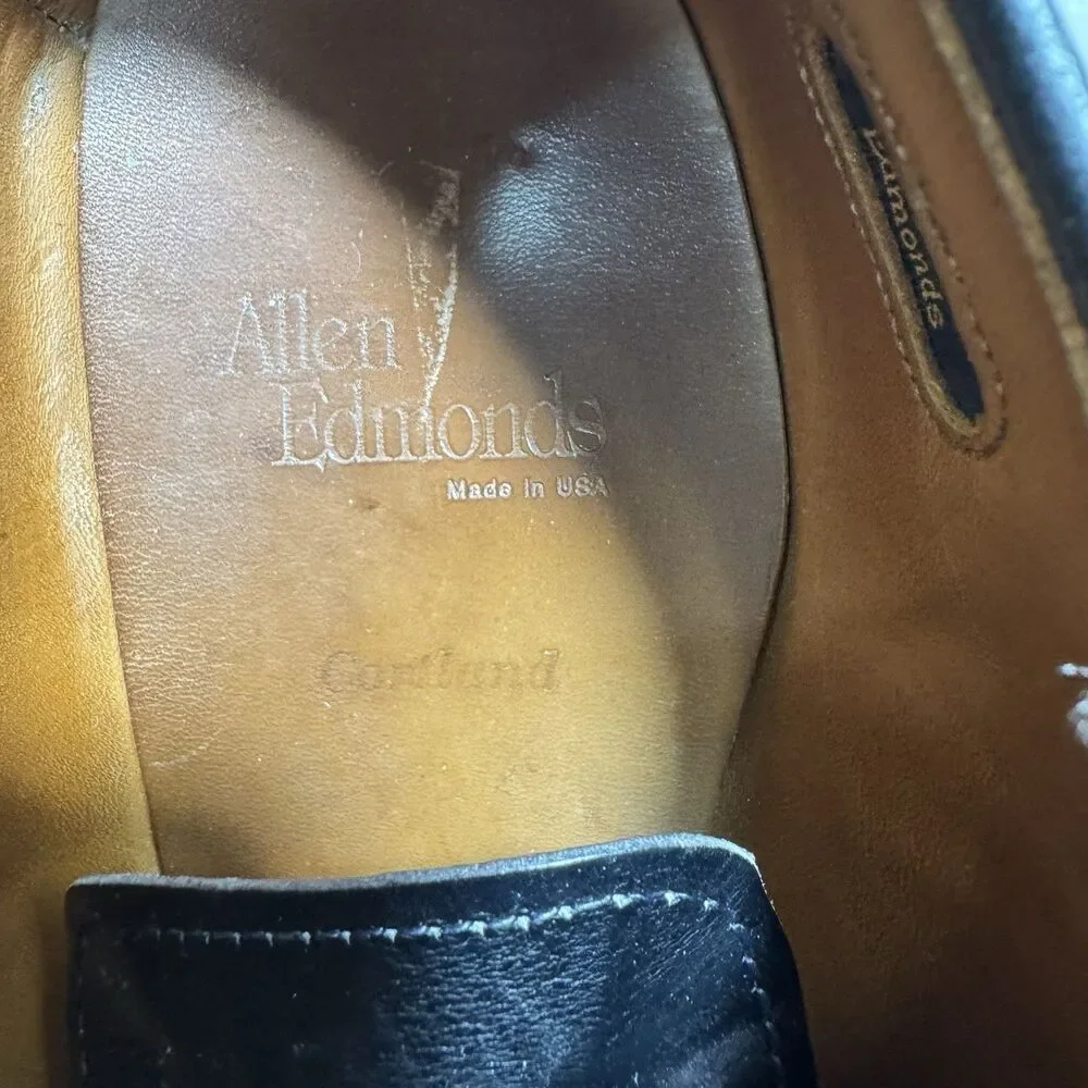 Allen Edmonds Cortland Men's Dress Shoes Size 10 3E Cap Toe Black Leather Oxford